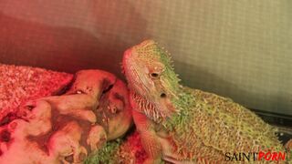 Katrina Plays With His Snake