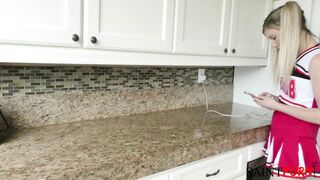 April Gives Mike a Private Cheer Routine